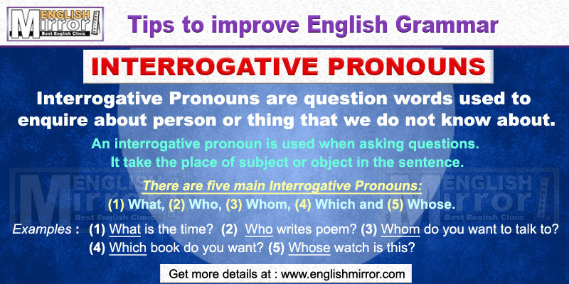 Interrogative Pronouns