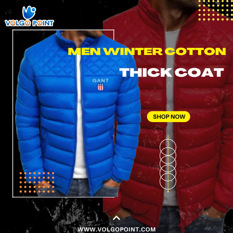 Men Winter Cotton Thick Coat