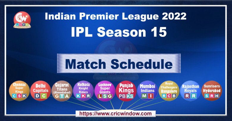 IPL 2022 match schedule