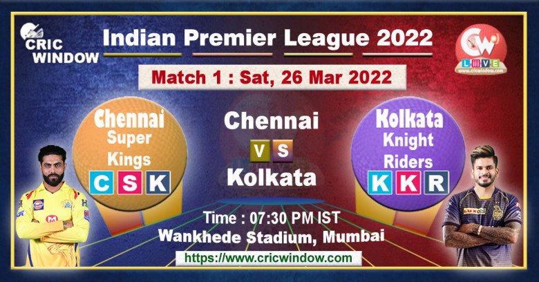 iplt20 csk vs kkr live
