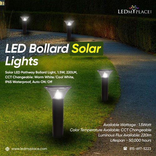 LED Bollard Solar Lights