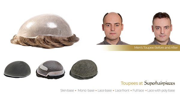 Human Hair Toupee for Men